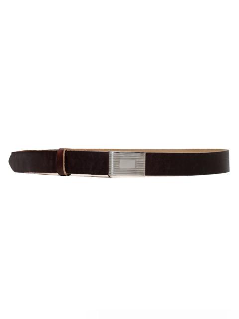 BEAMS PLUS Plate Belt Horween Leather Brown