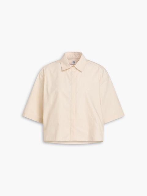 TOTEME Cropped cotton-poplin shirt