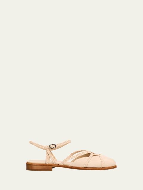 HEREU Ranya Braided Suede Sandals