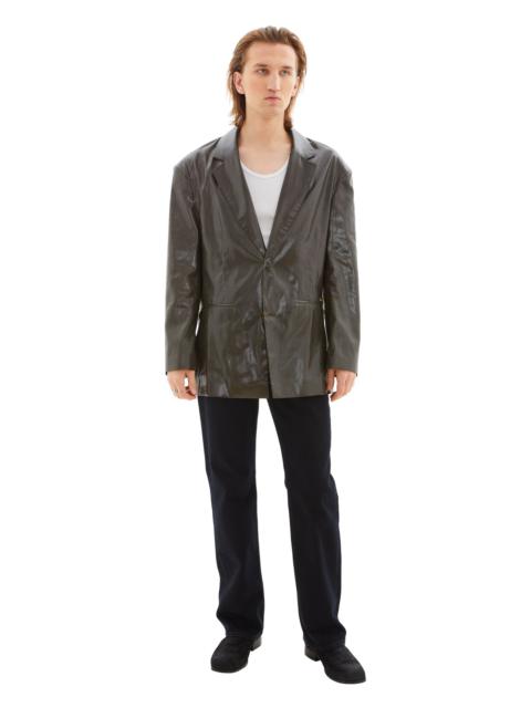 Martine Rose EMPTY SINGLE BREASTED JACKET (WET LOOK KHAKI)