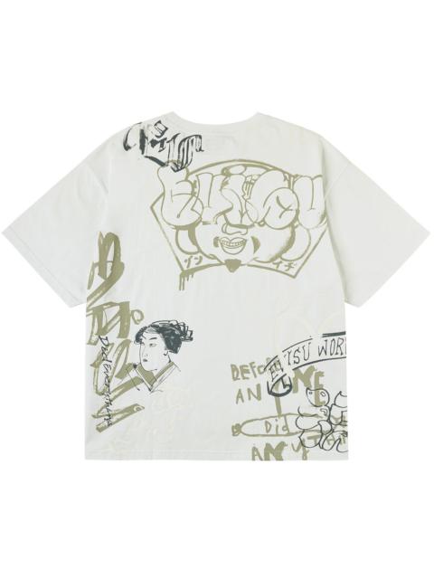EVISU Allover EVISU Logo Graphic T-shirt