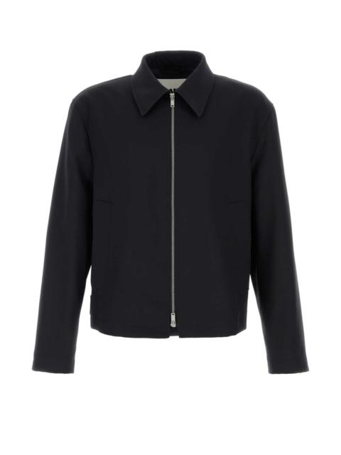 Jil Sander Jil Sander Men Midnight Blue Gabardine Jacket