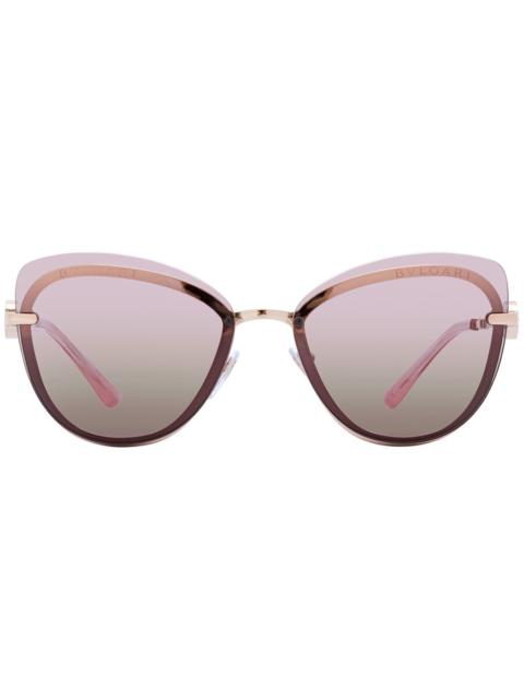 BVLGARI Bvlgari Pink Gradient Gray Butterfly Ladies Sunglasses BV6182B20143B60