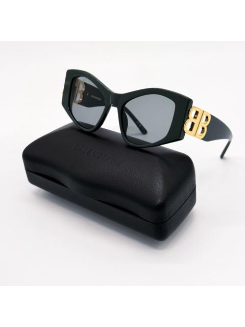 BALENCIAGA NEW BALENCIAGA BB0287S 005 SUNGLASSES GREEN CAT EYE WOMEN