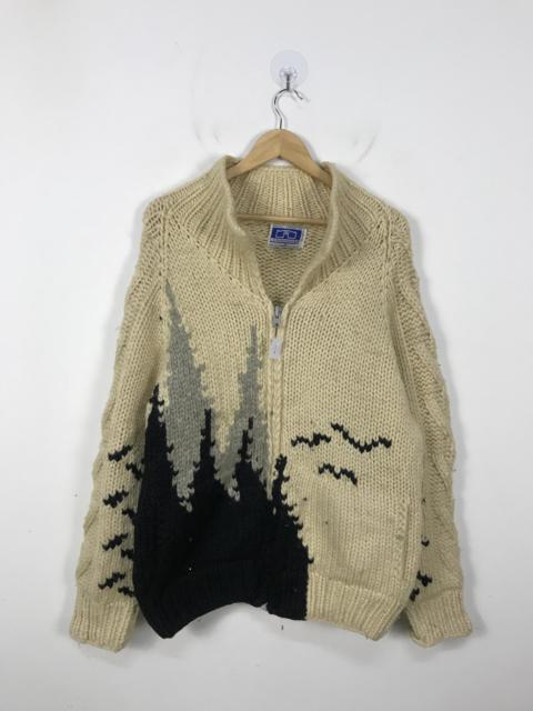 Other Designers Homespun Knitwear - LongHouse Mountain Chunky ZipUp Cable Knit Cardigan #2748