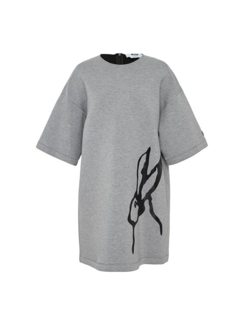 MSGM Abito Rabbit Print Dress