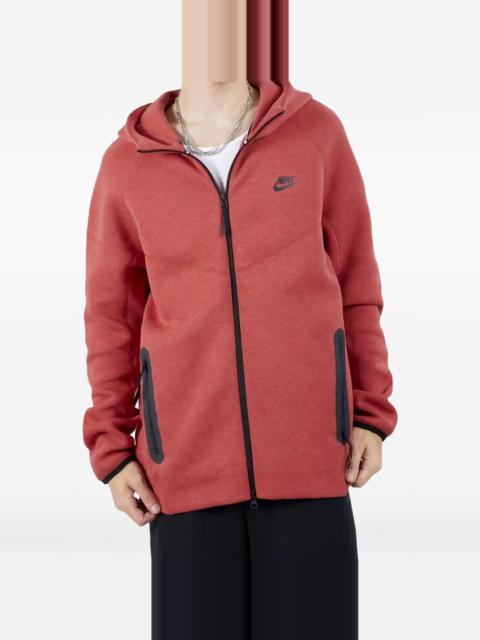 tech fleece windrunner "Light University Red Heather/Black" hoodie