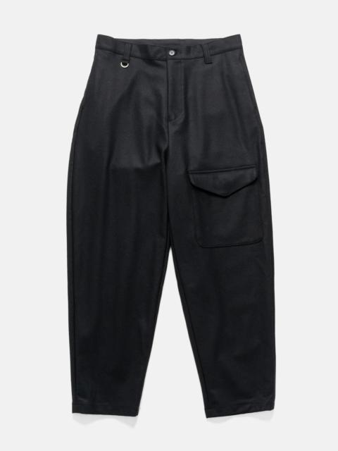SOPHNET. Light Melton Wool Royal Navy Pants Black