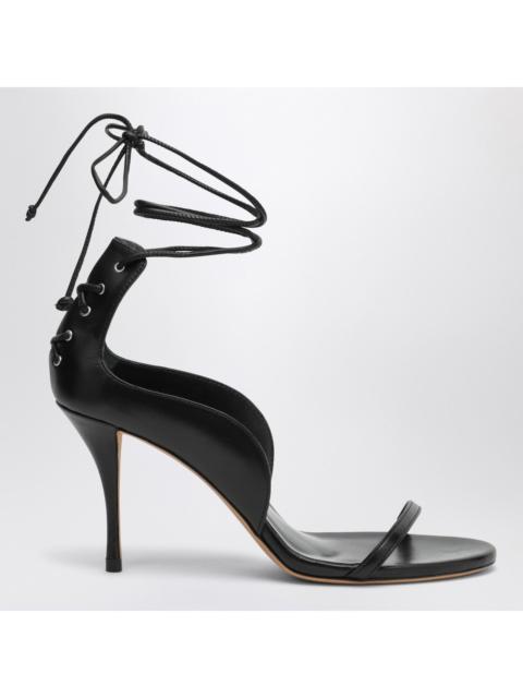 JUDE Jude Issa Black Leather Sandals Women