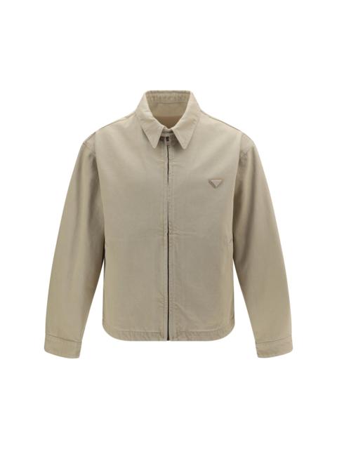 Prada Prada Denim Blouson Jacket Sand Men