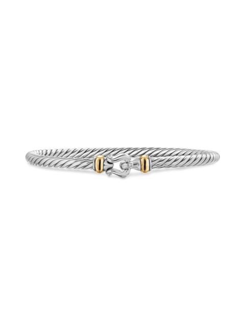 DAVID YURMAN David Yurman Cable Flex Buckle Bracelet in Sterling Silver with 14K Yellow Gold at Nordstrom