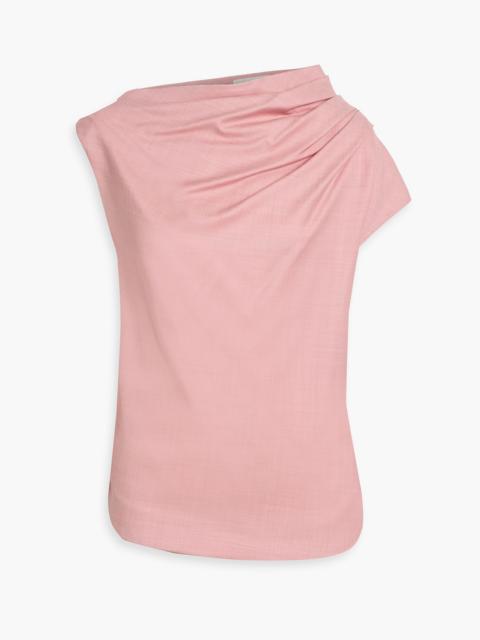Loulou de Saison Lyra draped wool-twill top