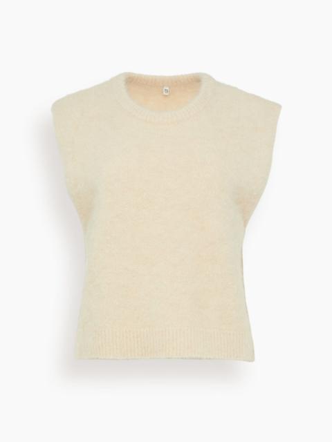 R13 Deep Armhole Vest in Oatmeal