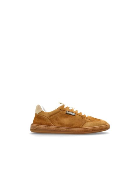 VERSACE VERSACE Greca Brown Suede Sneakers New And Authentic (Women'