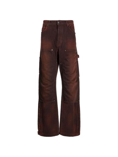 AMIRI mid-rise cotton jacquard trousers