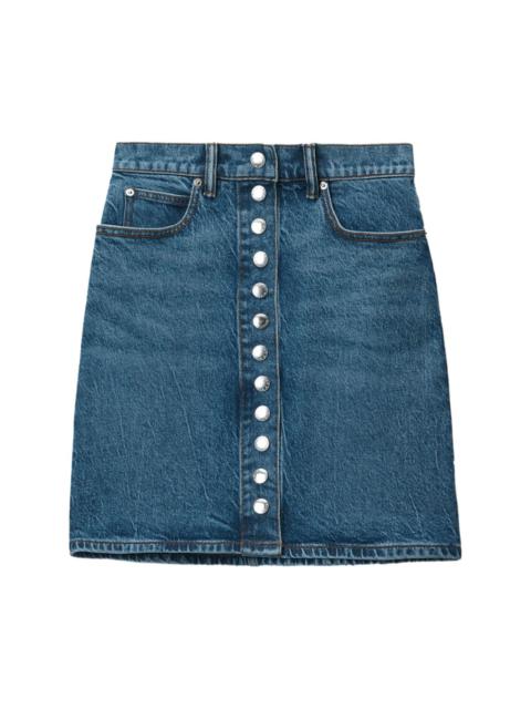 denim mini skirt