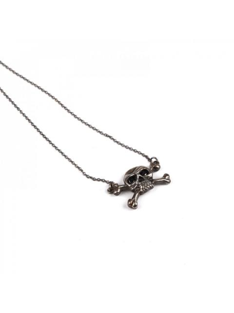 Other Designers Ugo Cacciatori - Crossbones onyx + silver necklace.Like Chrome Hearts