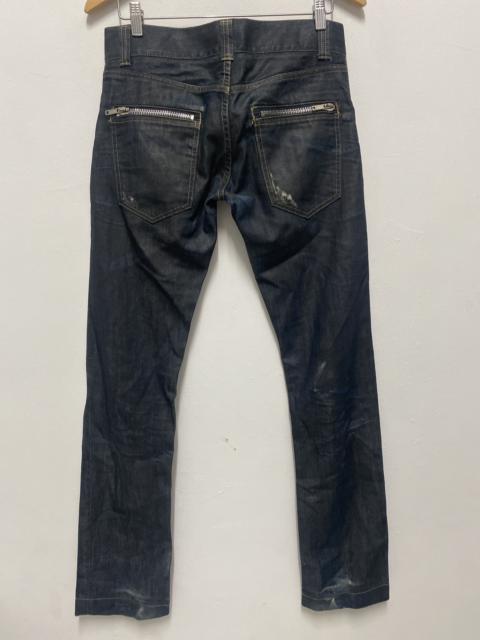 Black-Tag IT Italian Raw Denim Jeans with Zippered Back Pockets - Size 28 Made in Italy