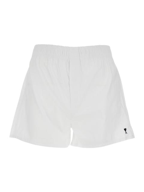 AMI Paris Ami Paris Men White Shorts With Elasticated Waist And Adc Logo On The Front In Cotton Man