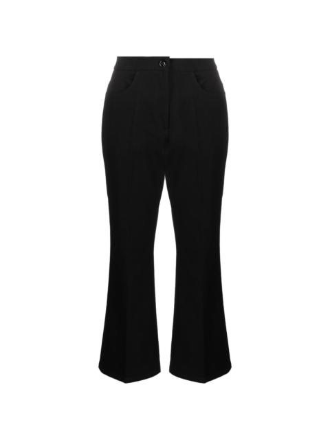 Jil Sander pressed-crease flared cropped trousers