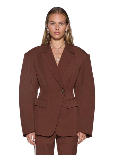 Ksubi DARE CINCHED BLAZER CHOCOLATE