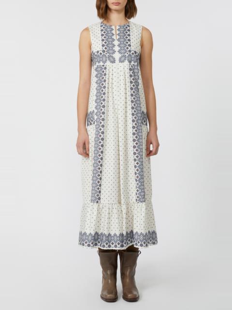 WEEKEND Max Mara Weekend Max Mara Manila Mixed Print Cotton Dress in Ivory at Nordstrom