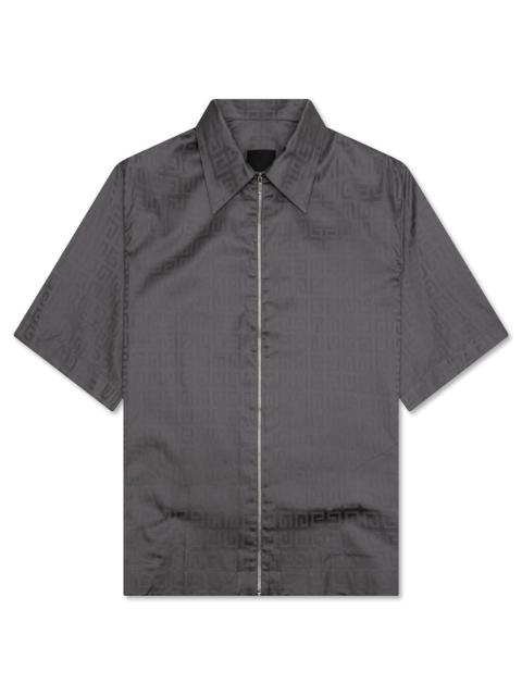 Givenchy SHORT SLEEVES BOXY FIT ZIPPED SHIRT - TITANIUM