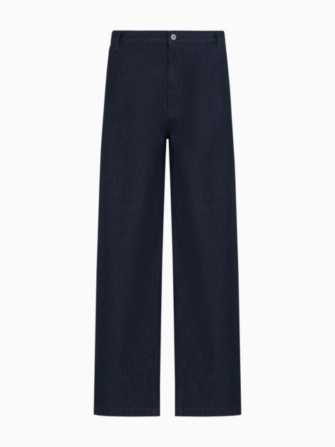 EMPORIO ARMANI ICON DENIM WIDE-LEG JEANS