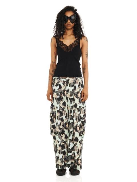 Collina Strada SNOW LEOPARD PLEATED CARGO PANT