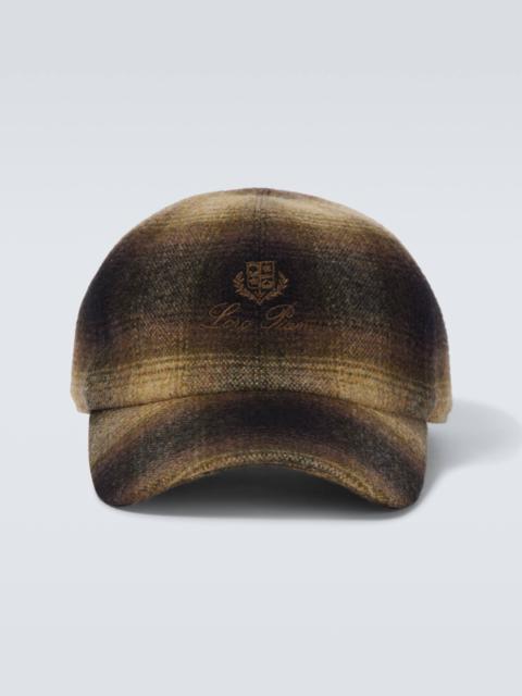 Logo checked baseball cap