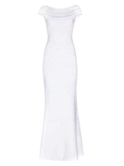 Other Designers Sophia Braided Ottoman Crochet Gown