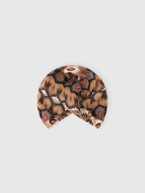 Missoni Missoni Headscarf  In Lamé Viscose With Arabesque Motif in Gold& Beige at Nordstrom