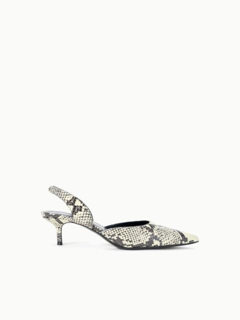 STAUD STAUD SEBASTIAN SLINGBACK WHITE SNAKE