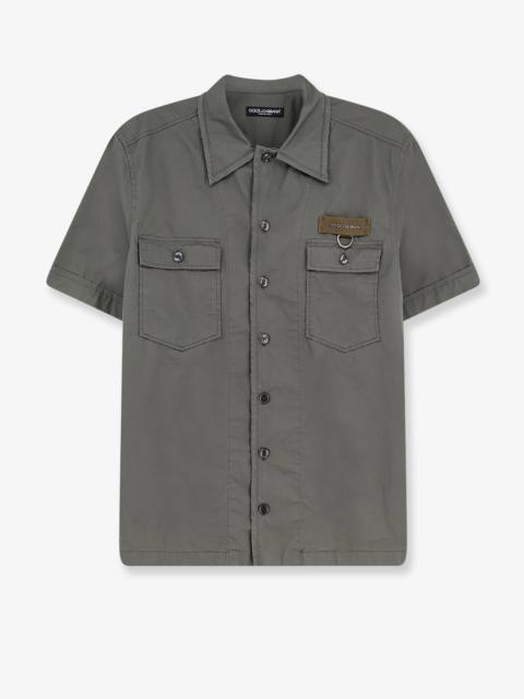 Dolce & Gabbana Dolce & Gabbana Cotton Shirt With Logo Patch