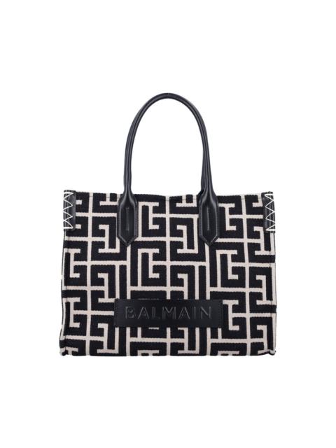 Balmain Balmain B-army Shopper 36 Bag In Pb Labyrinth Jacquard