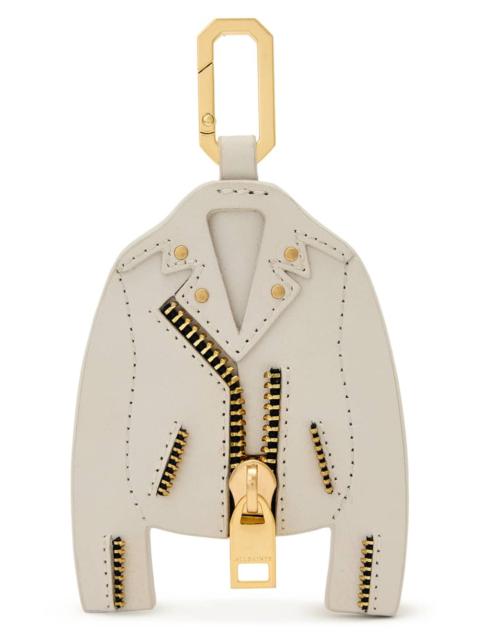ALLSAINTS AllSaints Dalby Leather Jacket Keyring in Ivory White/Gold at Nordstrom