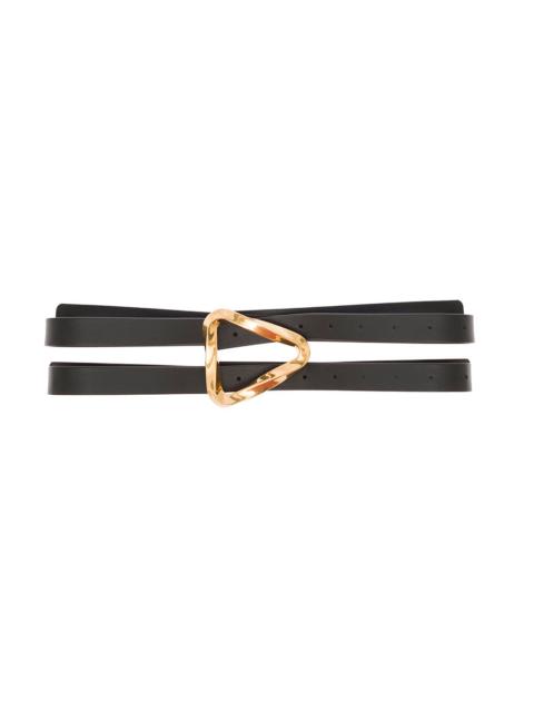 Bottega Veneta Bottega Veneta Women Black Belt With Triangular Buckle Closure In Leather Woman