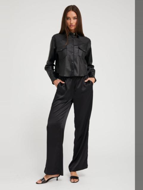 SPRWMN BLACK SILK KAUAI PANTS