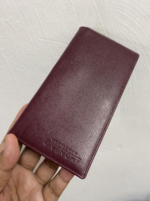 Givenchy VTG GIVENCHY GENTLEMAN BURGUNDY LONG WALLET