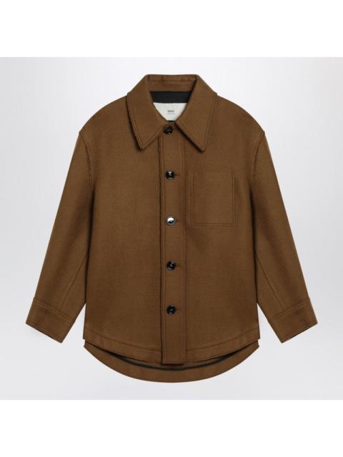 AMI Paris Ami Paris Hazelnut Wool Shirt With Pockets Men