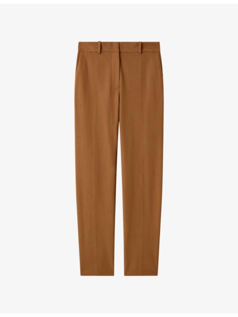 JOSEPH Coleman Slim-Fit Straight-Leg Stretch-Gabardine Trousers