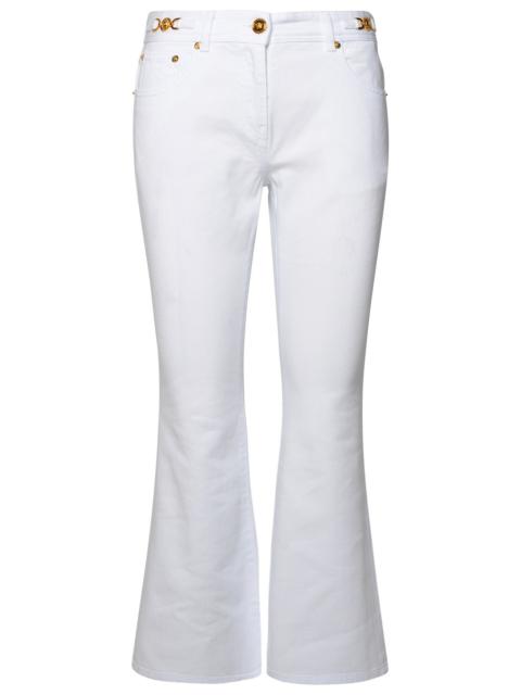 Versace Woman White Cotton Jeans