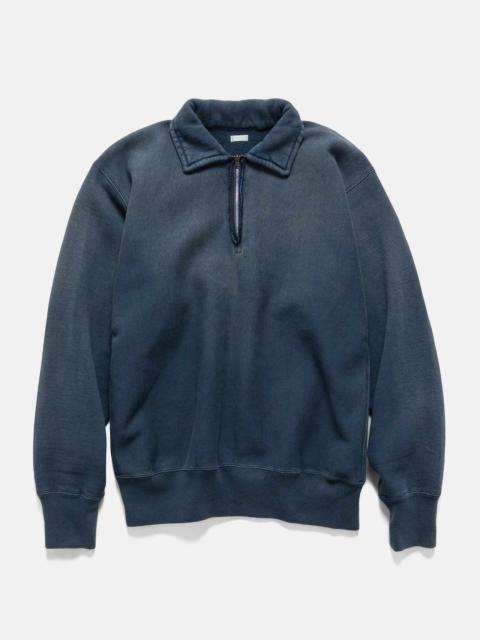 A.PRESSE Vintage Half Zip Sweatshirt Blue