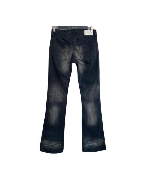 Other Designers Gostar De Fuga Black Waxed Denim Flare Jeans
