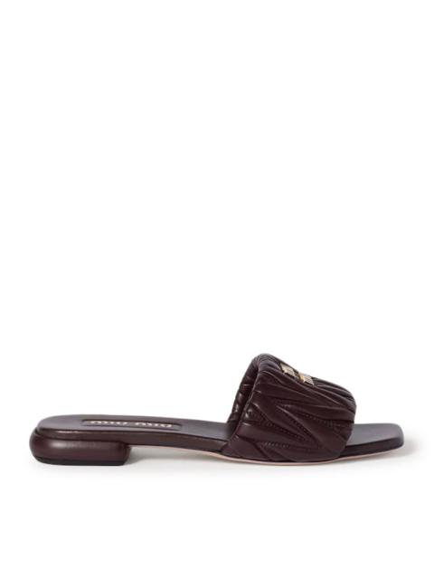 Miu Miu Miu Miu Women Nappa Matelassé Sandals