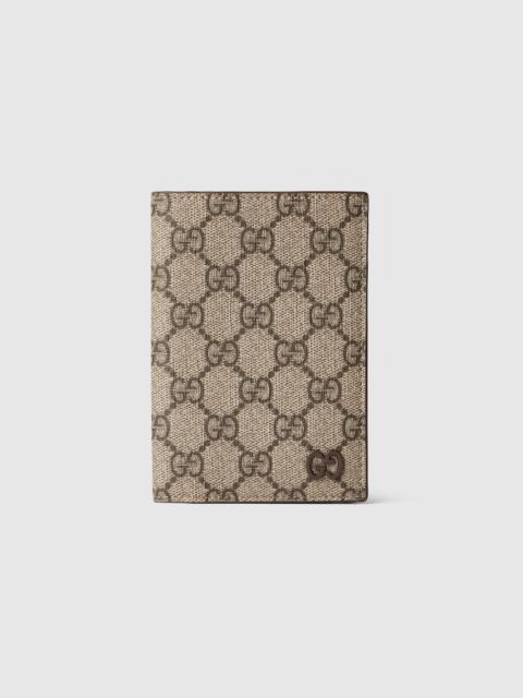 Brown interior GG passport case