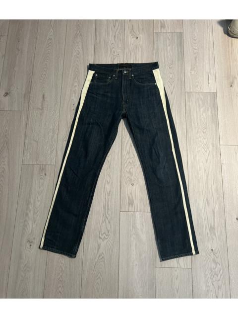 UNDERCOVER AW02 Undercover x Fragment Leather Stripe Denim Jeans