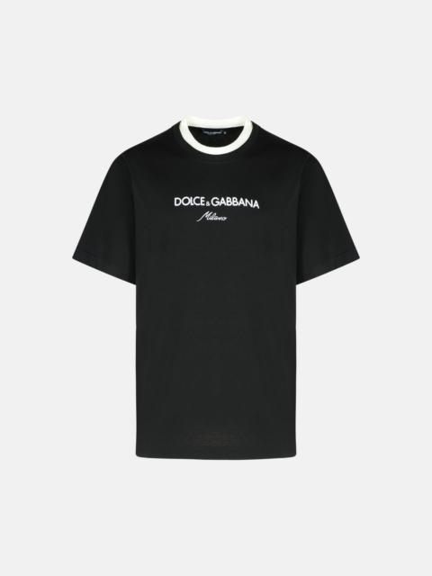 Dolce & Gabbana BLACK COTTON T-SHIRT