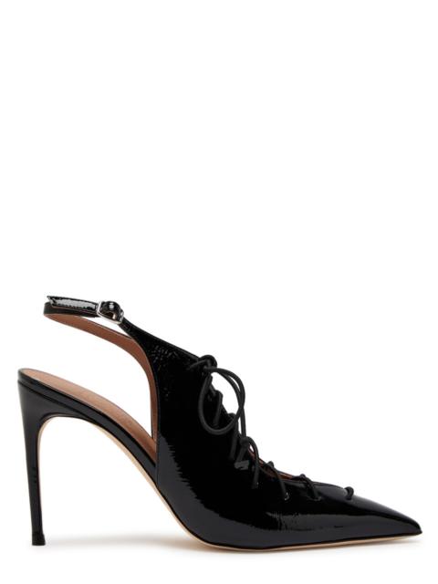 MALONE SOULIERS Malone Souliers Alia 90 Patent Leather Slingback Pumps
