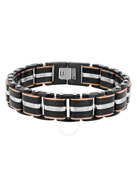 Other Designers Robert Alton 1/3CTW Diamond Stainless Steel Two-Tone Men's Link Bracelet